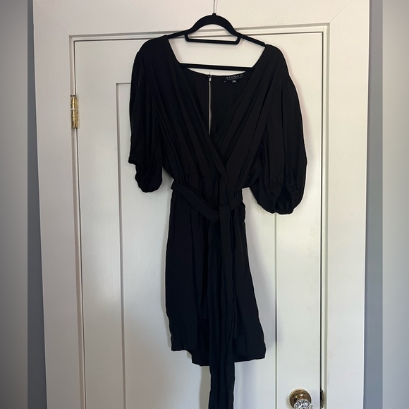 ELOQUII Black Tie front romper - Picture 2 of 6